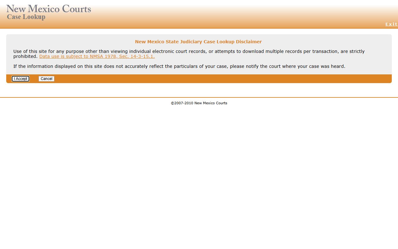 McKinley County court records after arrest in New Mexico Courts Case Lookup